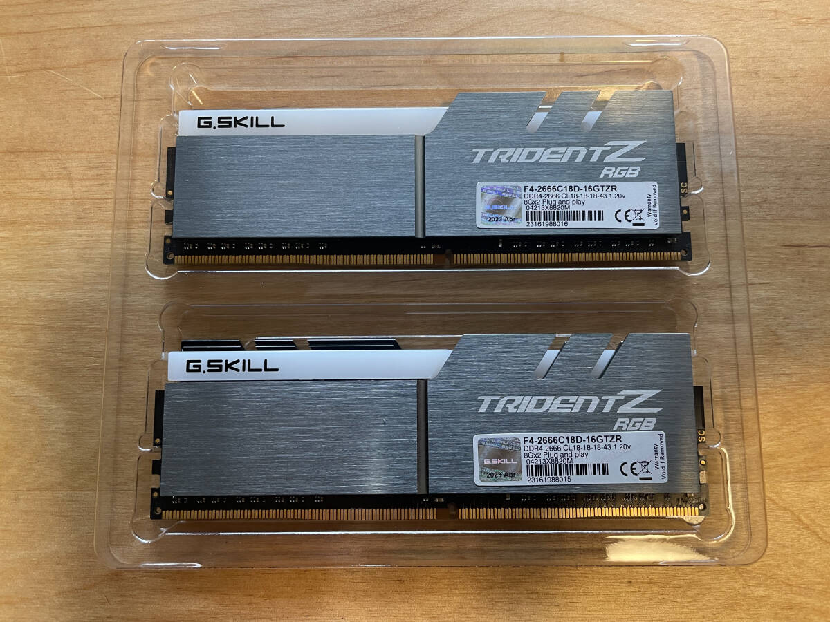 G.SKILL TRIDENTZ RGB DDR4-2666MHz 16GB (8GB×2枚キット) F4-2666C18D-16GTZRの画像3