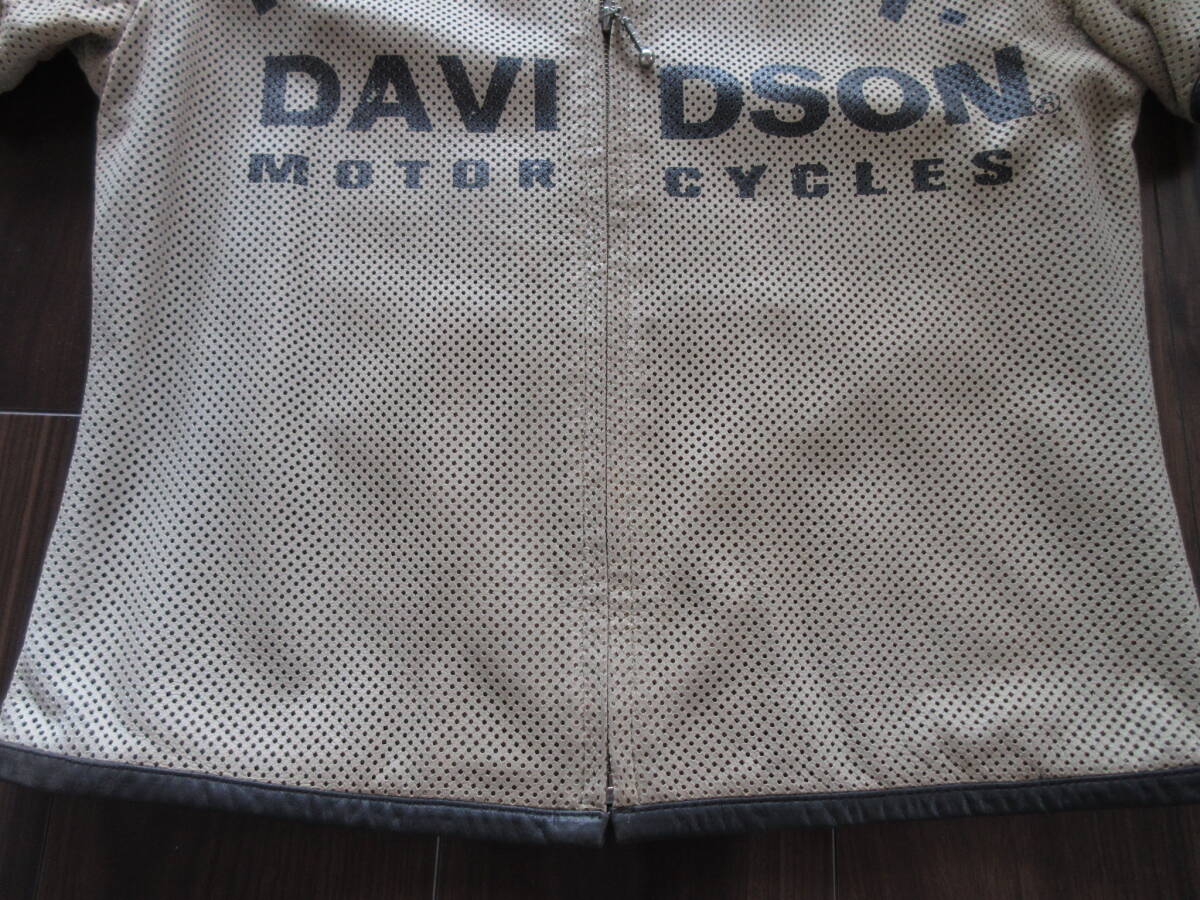  beautiful goods HARLEY DAVIDSON Harley Davidson short sleeves punching leather jacket L size H.D.C.CORPORATION Biker jacket 