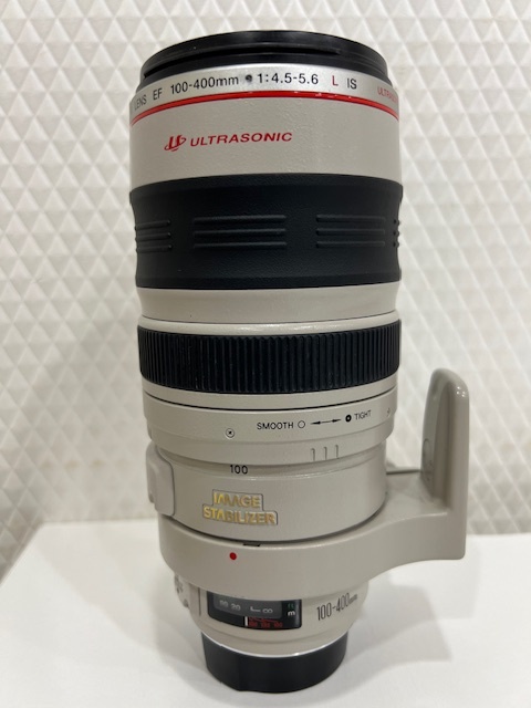 G「19965」Canon EF 100-400mm 1:4.5-5.6 L IS ULTRASONIC レンズ ET-83C 純正レンズフード ソフトケース付 _画像4