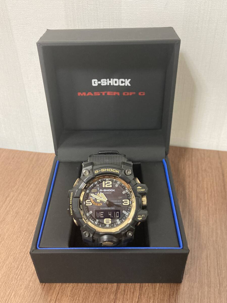 大G「19767」Casio カシオ G-SHOCK マッドマスター GWG-1000GB ソーラー ケース付き 現状稼働の画像1