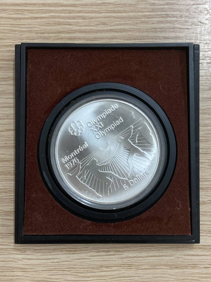 長「15649」カナダ モントリオールオリンピック 記念硬貨 銀貨 5ドルの画像1