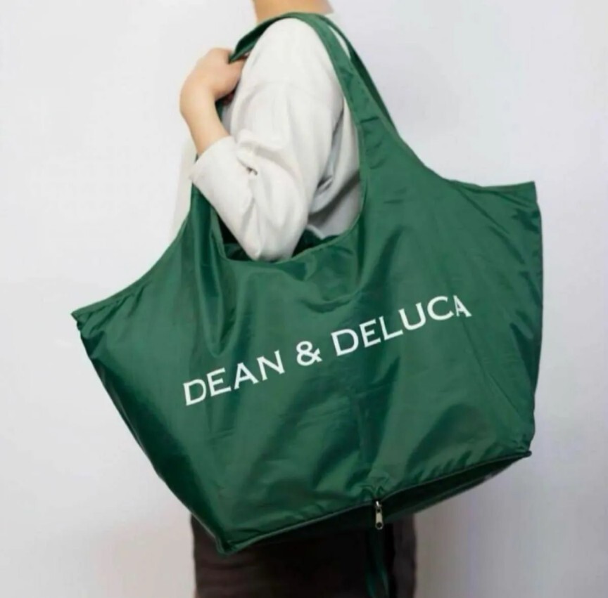 【未使用】 DEAN＆ DELUCA ディーンアンド デルーカ トートバッグ保冷ボトルケース 買い物カゴバック3点セット グリーン_画像9