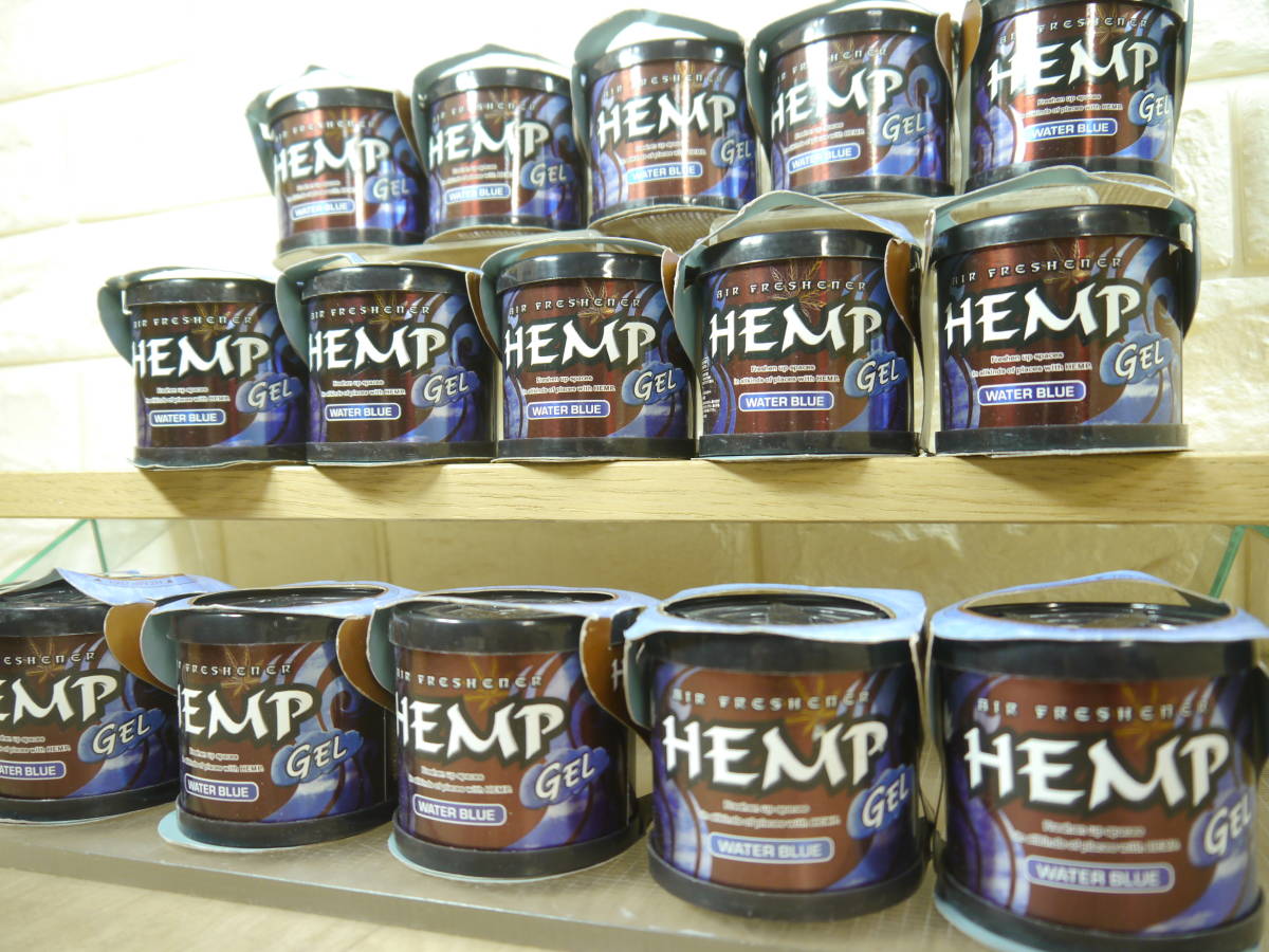 3◆15缶セット◆HEMP GEL/ヘンプジェル 芳香剤 ウォーターブルーの香り 80ｇ 定価700円×15個セット 部屋・車等の香り◆まとめ 大量 _画像1