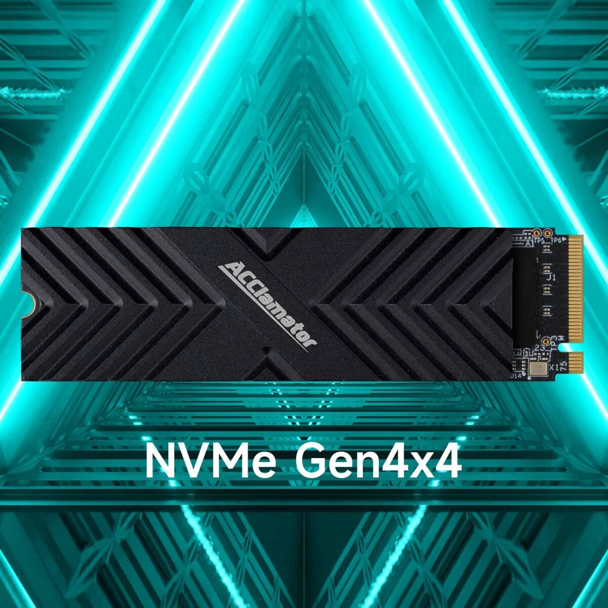  SSD 2TB PCIe Gen4x4 M.2 NVMe 2280 読取7500 MB/s PS5 内蔵SSD（PS5のヒートシンク付属） SLC キャッシュ 3D NAND TLC Acclamator N70Eの画像4