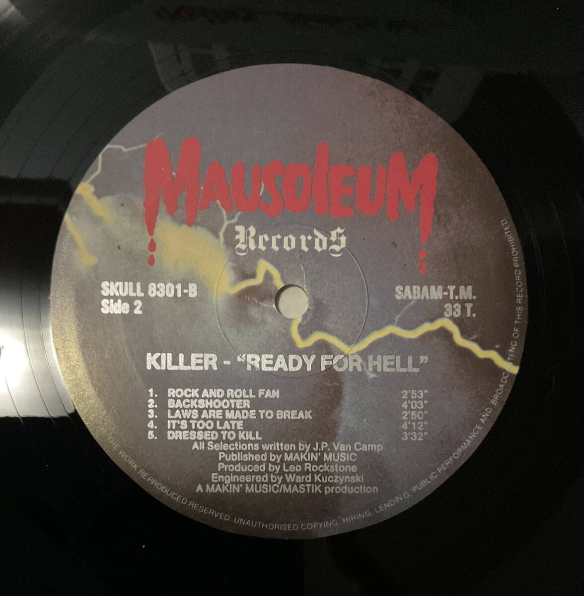 ベルギーメタル極美品！Ready for kill / Killer 1st CD化前夜 最後のレコード世代メタルバンドデビュー盤の画像5