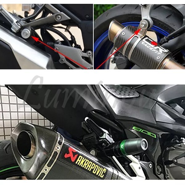 GSX250S GSX400S GSX750S GSX1000S GSX1100S 刀 KATANA 汎用 マフラーサイレンサー マフラーガード マフラースライダー エンジンガード 青_画像6