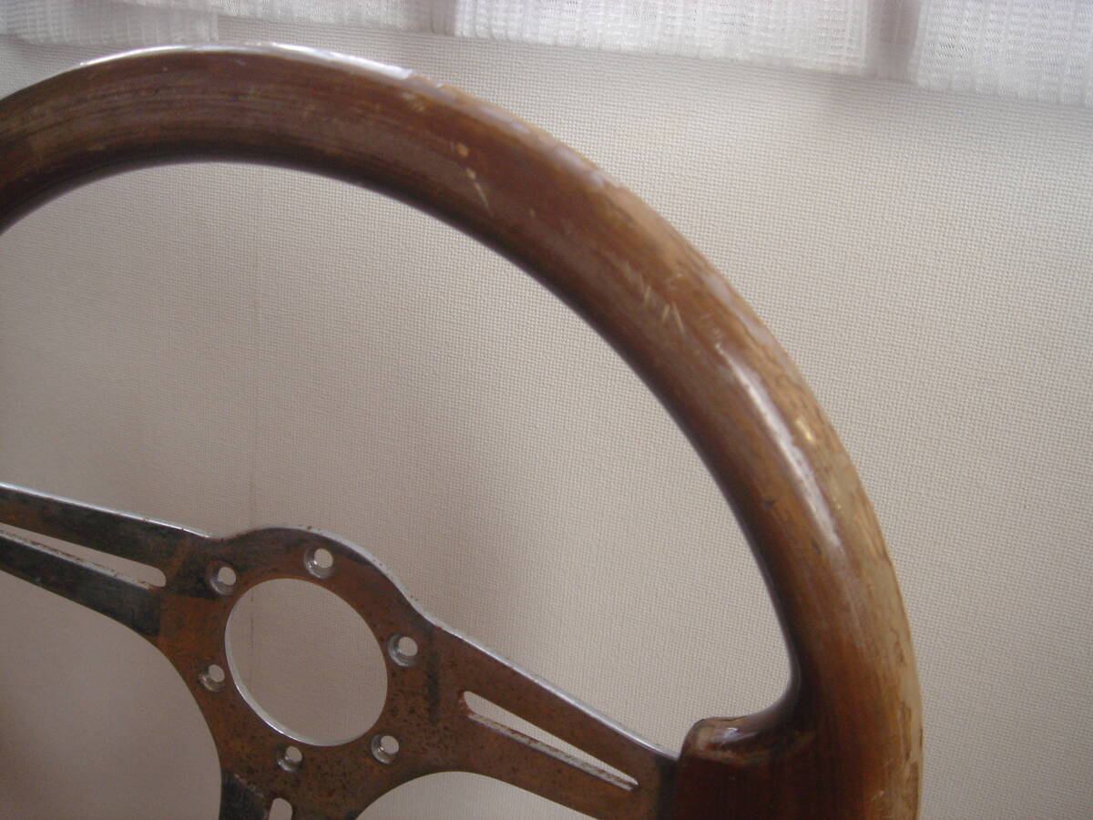  after market wood steering wheel * steering gear * cheap selling out 100 jpy start 