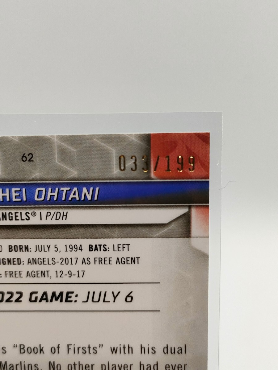 【199シリ】大谷翔平 - 2023 Bowman's Best #62 Shohei Ohtani /199 Aqua Lava Refractorの画像2