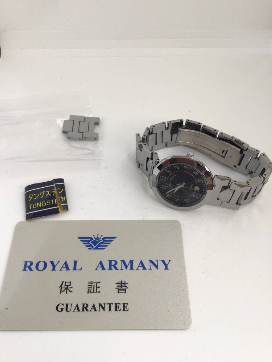 【ROYAL ARMANY】タングステン　クオーツ　中古品　稼動品　7-24 sh_画像6