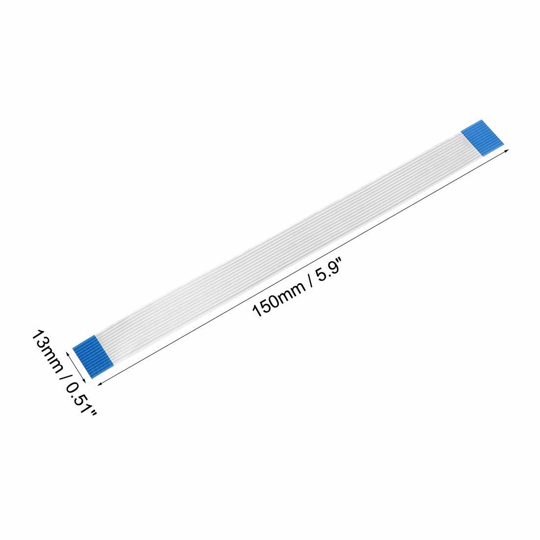 [定形発送] 12ピン ※1.0mmピッチ Aタイプ 150mm 2本入り フレキシブルフラットケーブル / uxcell FPC FFC リボンケーブル_画像2