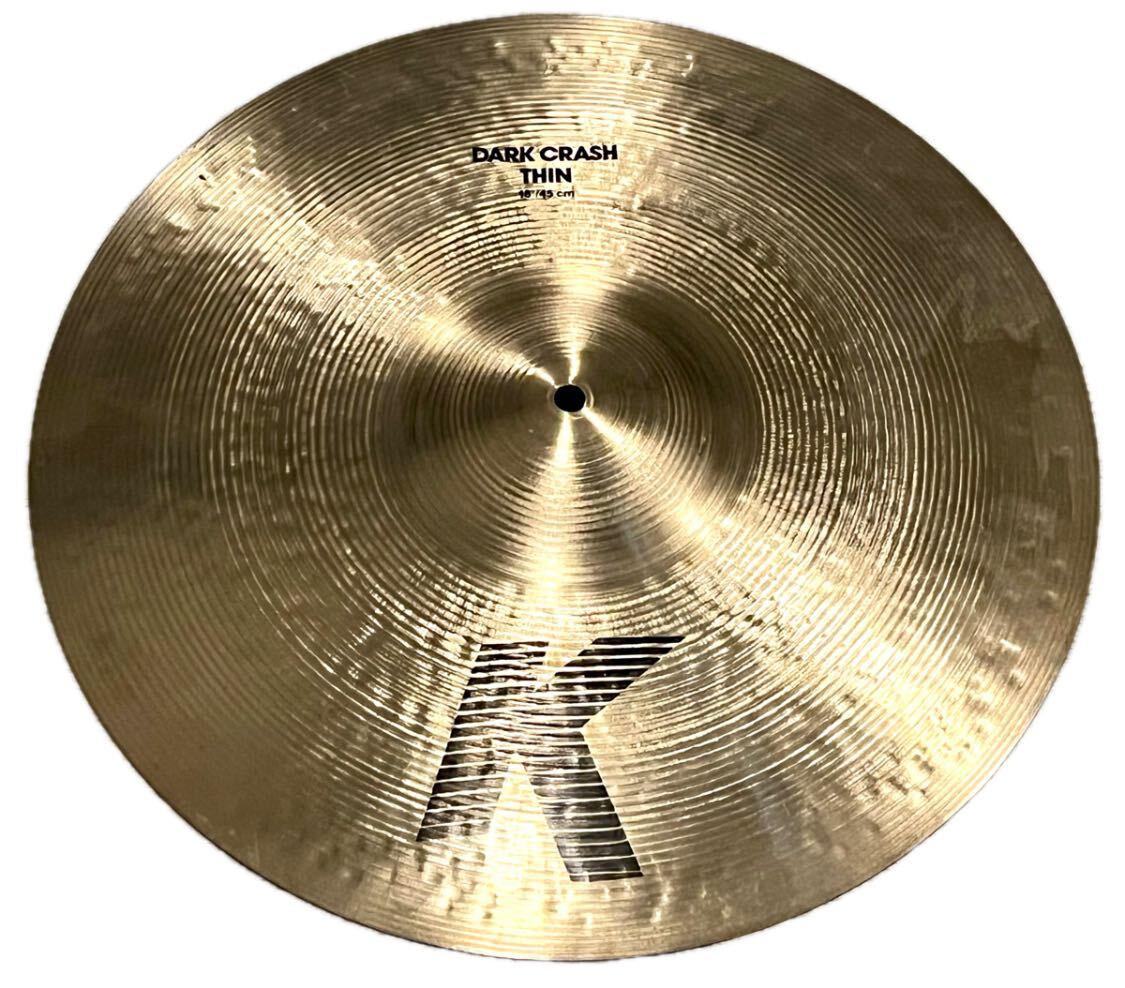 【90’s】K Zildjian DARK CRASH THIN 18/45cm_画像1