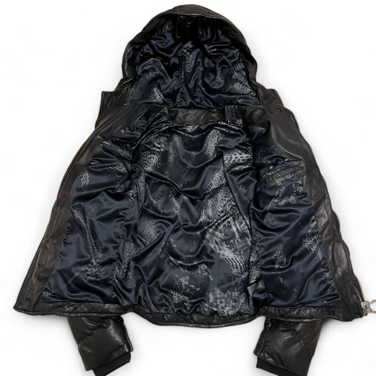 14th addiction Zip All Leather Hooded Jacket Archive архив кожаный жакет lgb l.g.b. ifsixwasnine kmrii hyde rare 00*s
