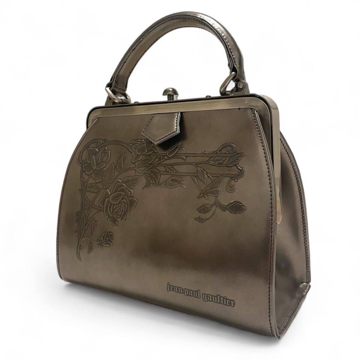 Archive Jean Paul Gaultier New Rose Metallic Bag 2way JPG Rare アーカイブ ジャンポールゴルチエ バッグ ニューローズ シルバー 極美品