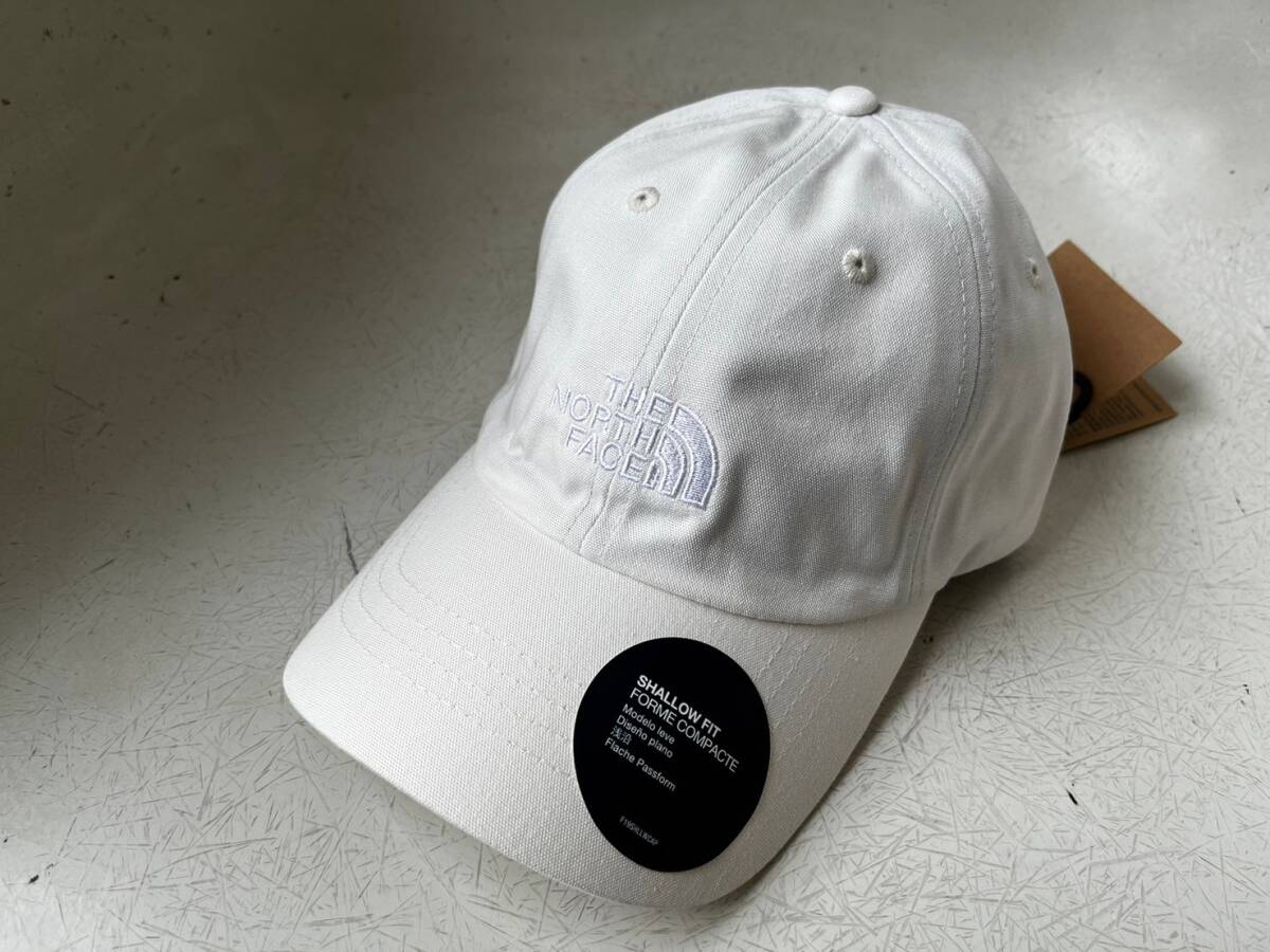 新品 正規品 USA限定 The North Face ノースフェイス ロゴ刺繍 帽子 コットンキャップ 男女兼用 調節可能 ガーデンホワイト_画像3