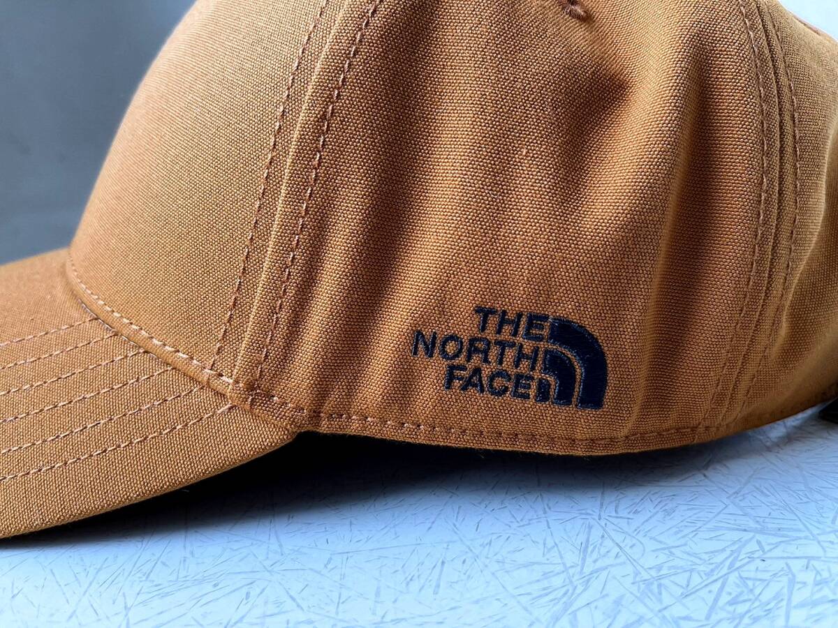 新品 正規品 USA限定 The North Face ノースフェイス ロゴ刺繍 帽子 オックスフォードキャップ 男女兼用 調節可能 Timber TAN_画像4