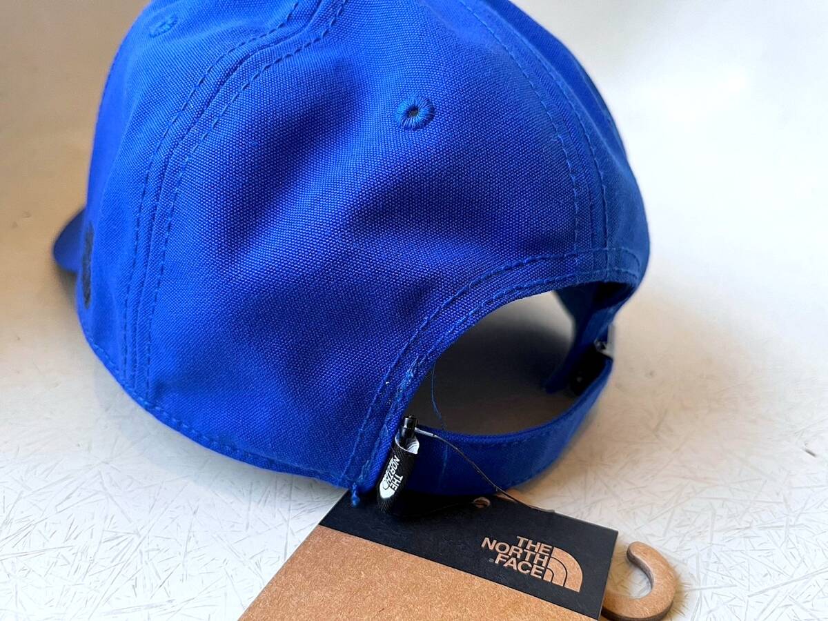 新品 正規品 USA限定 The North Face ノースフェイス ロゴ刺繍 帽子 オックスフォードキャップ 男女兼用 調節可能 ブルー_画像4