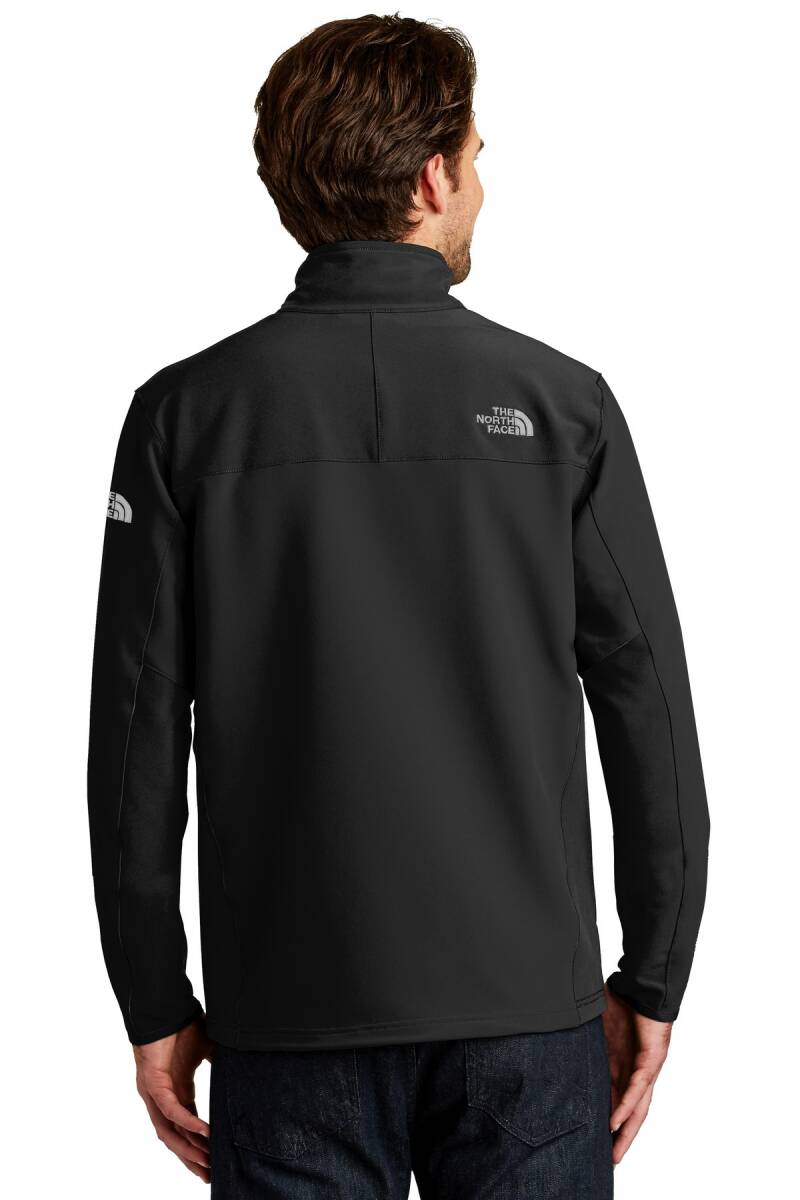 新品 正規品 USA限定 The North Face ザ ノースフェイス 相当 US-XL 袖ロゴ ストレッチ ソフトシェルジャケット BLACK_画像4