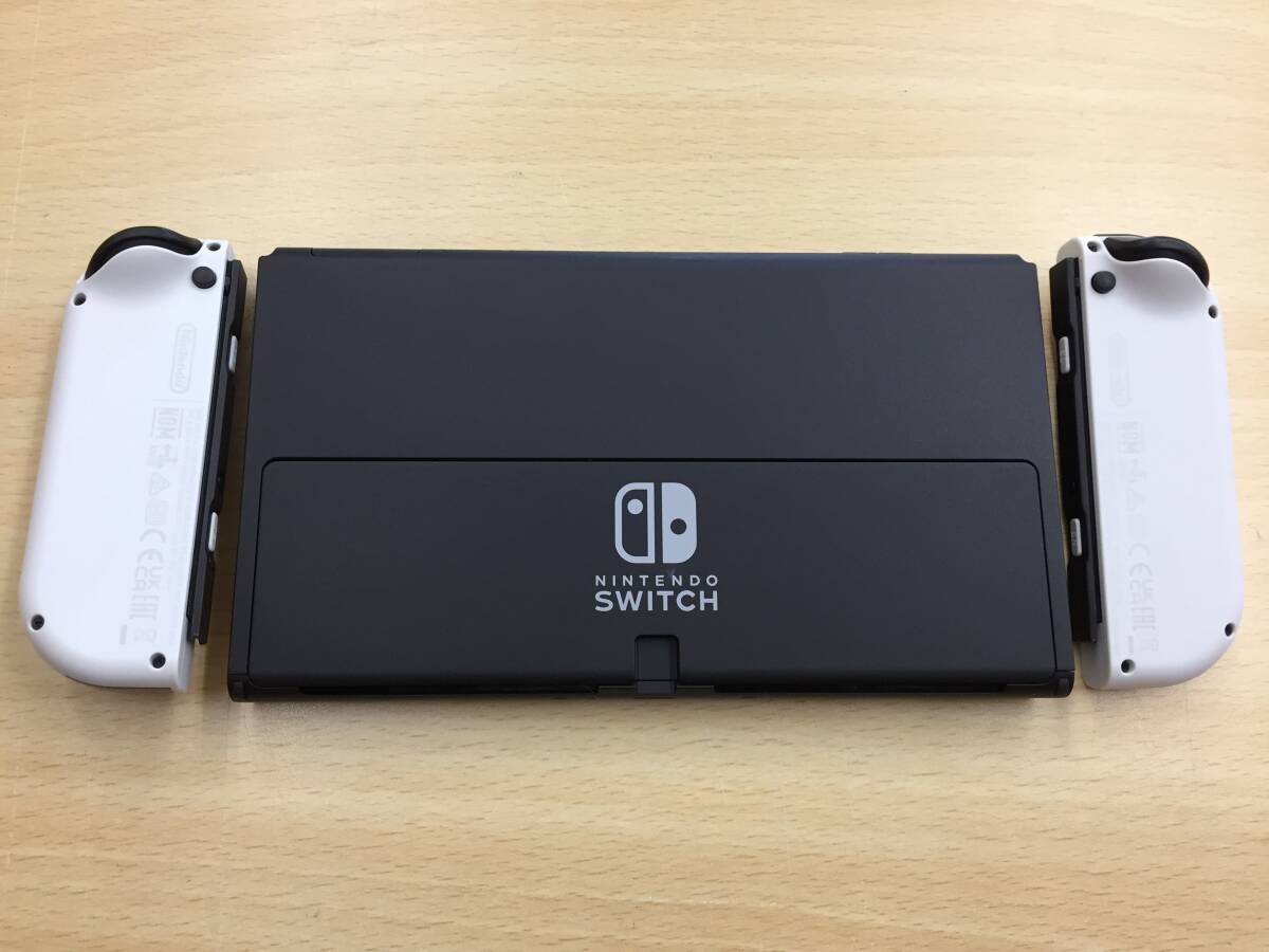 070 C-838/【1円スタート】Nintendo Switch 本体 Joy-Con(L)/(R)ホワイト 有機ELモデルの画像5