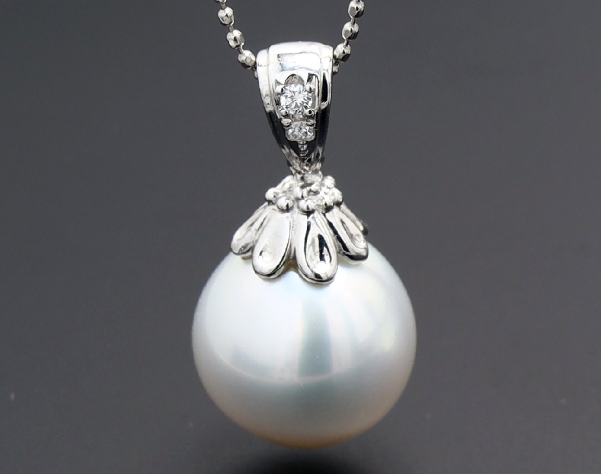 TASAKI タサキ 田崎真珠 パール 南洋 ダイヤ プラチナ(Pt900) ペンダントトップ pearl platinum pendanttopの画像1