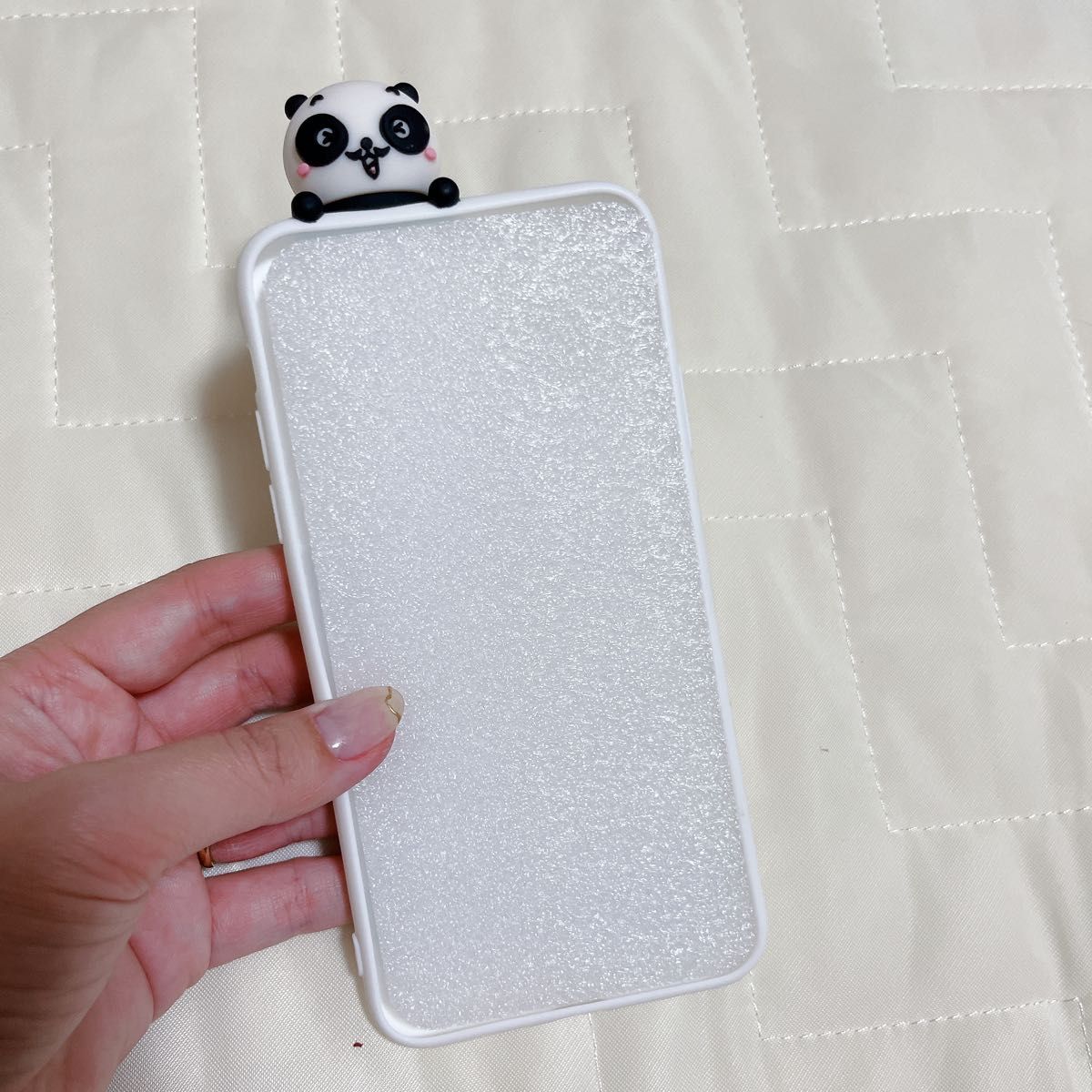 スマホケース iPhone 11 Pro Max シリコン ソフトフレーム パンダ カバー 薄型 かわいい 3D 白黒 ホワイト