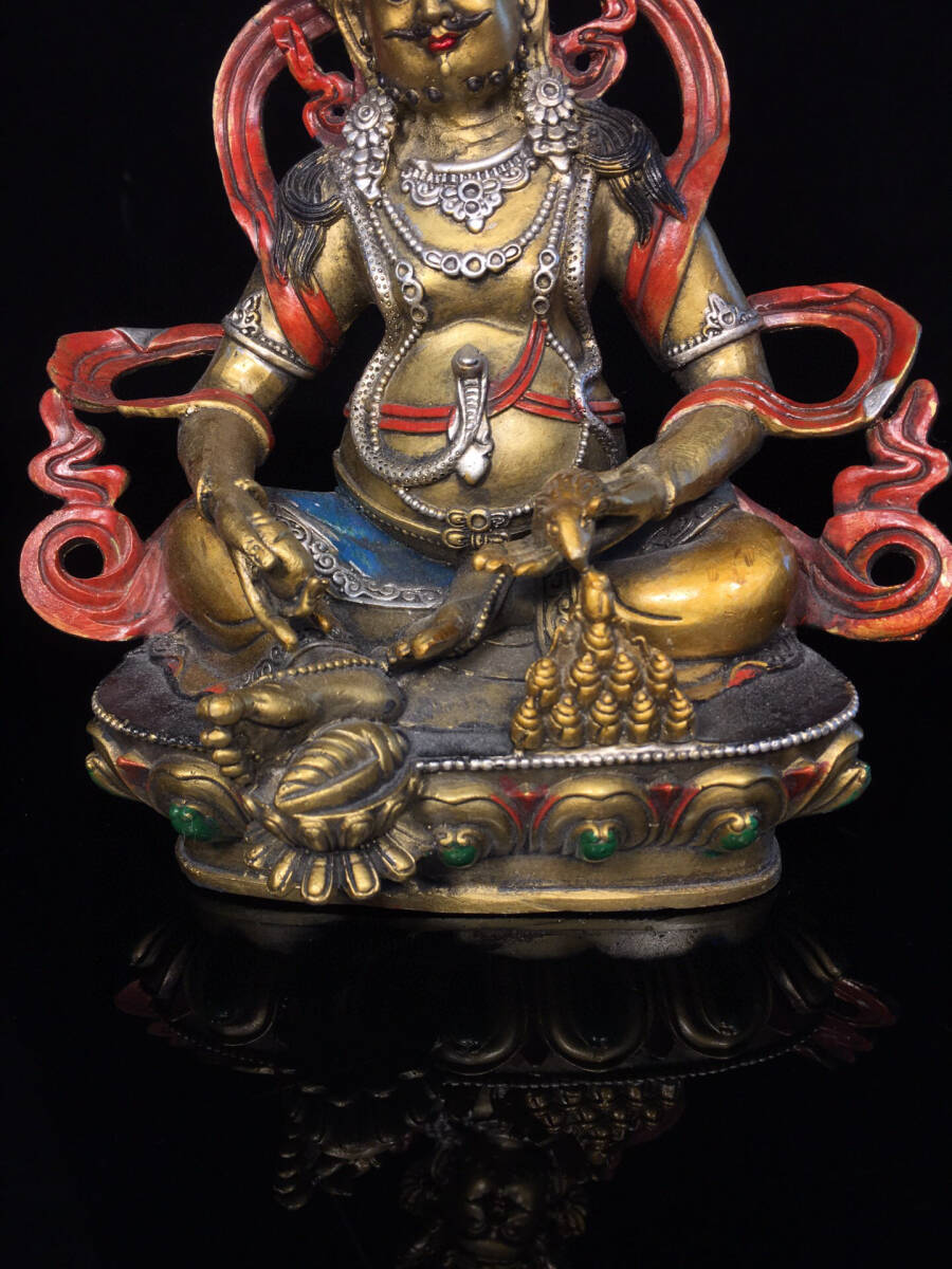 館蔵珍品 銅製 塗金 武財神像』置物 賞物 貴重物品 収蔵品 中国 館蔵珍品 銅製 塗金 武財神像』置物 賞物 貴重物品 収蔵品 中国