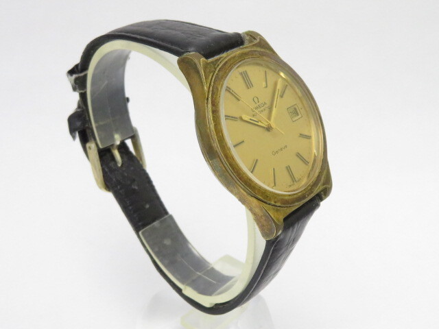 OMEGA Geneve オメガ ジュネーブ メンズ 腕時計 デイト 自動巻き 社外ベルトの画像3