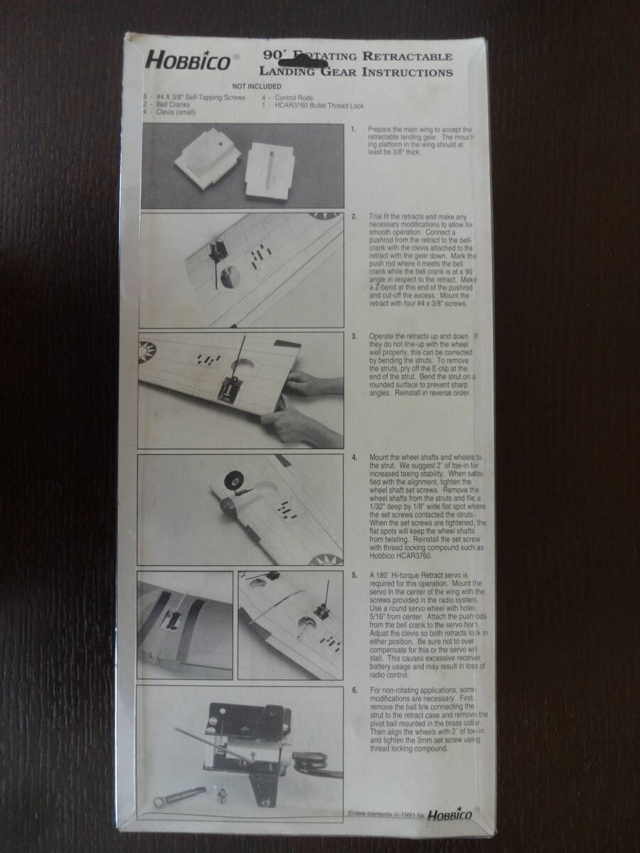 HOBBICO MECHANICAL RETRACTABLE LANDING GEARS 90Rotating (Mains)_画像2