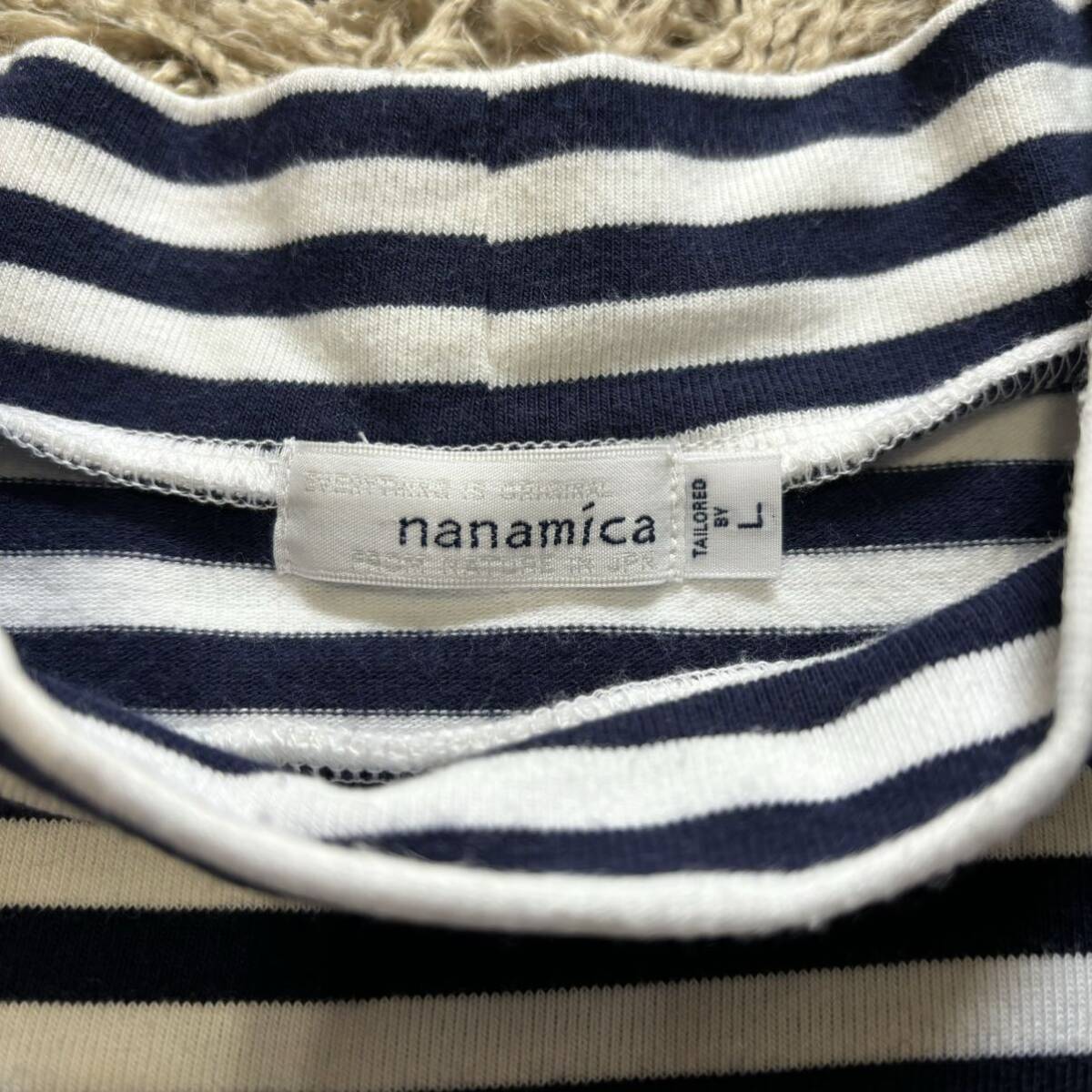 nanamica ボーダー Tシャツ シャツ the noth faceカットソー バスクシャツ ロンT 白 紺 パープルレーベル ロングスリーブの画像4