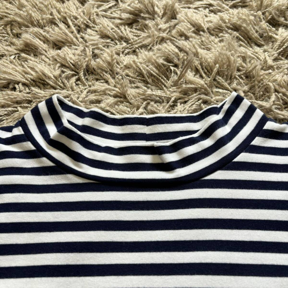 nanamica ボーダー Tシャツ シャツ the noth faceカットソー バスクシャツ ロンT 白 紺 パープルレーベル ロングスリーブの画像3