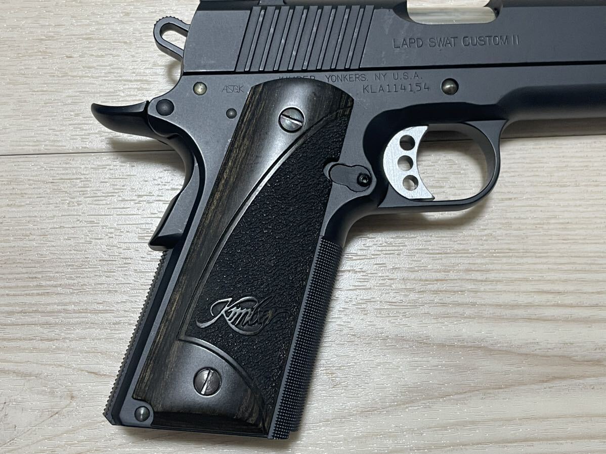 未使用 ウエスタンアームズ キンバー SWAT CUSTOM Version3 実物グリップ付き Kimber LAPD M1911 ガバメント ガスブローバック WA の画像6