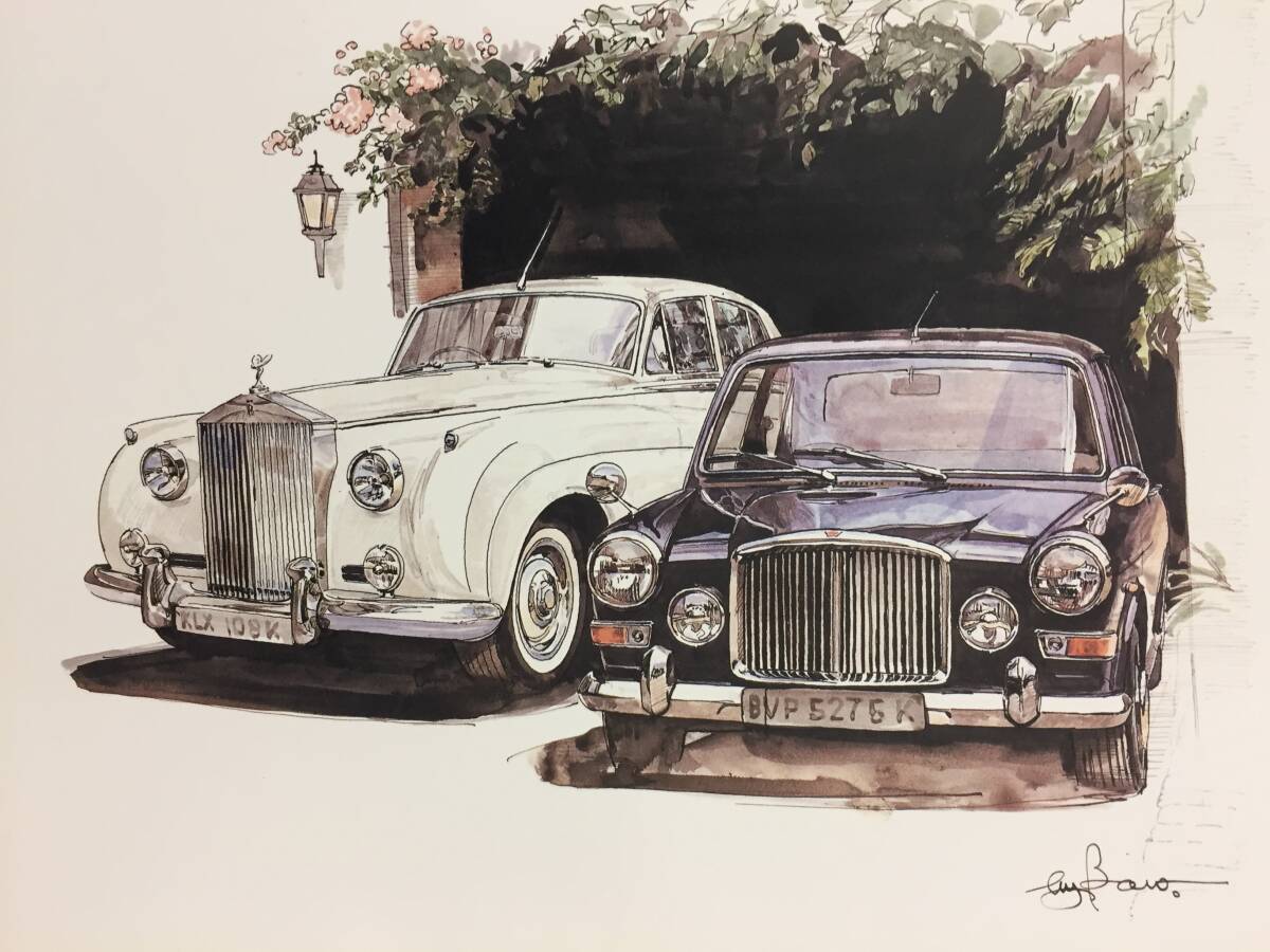 【正規品】Bowイラスト ロールスロイス シルバークラウド2&バンデンプラスプリンセス 95 Rolls-Royce Silver CloudⅡ&Vanden Plas Princess_画像1