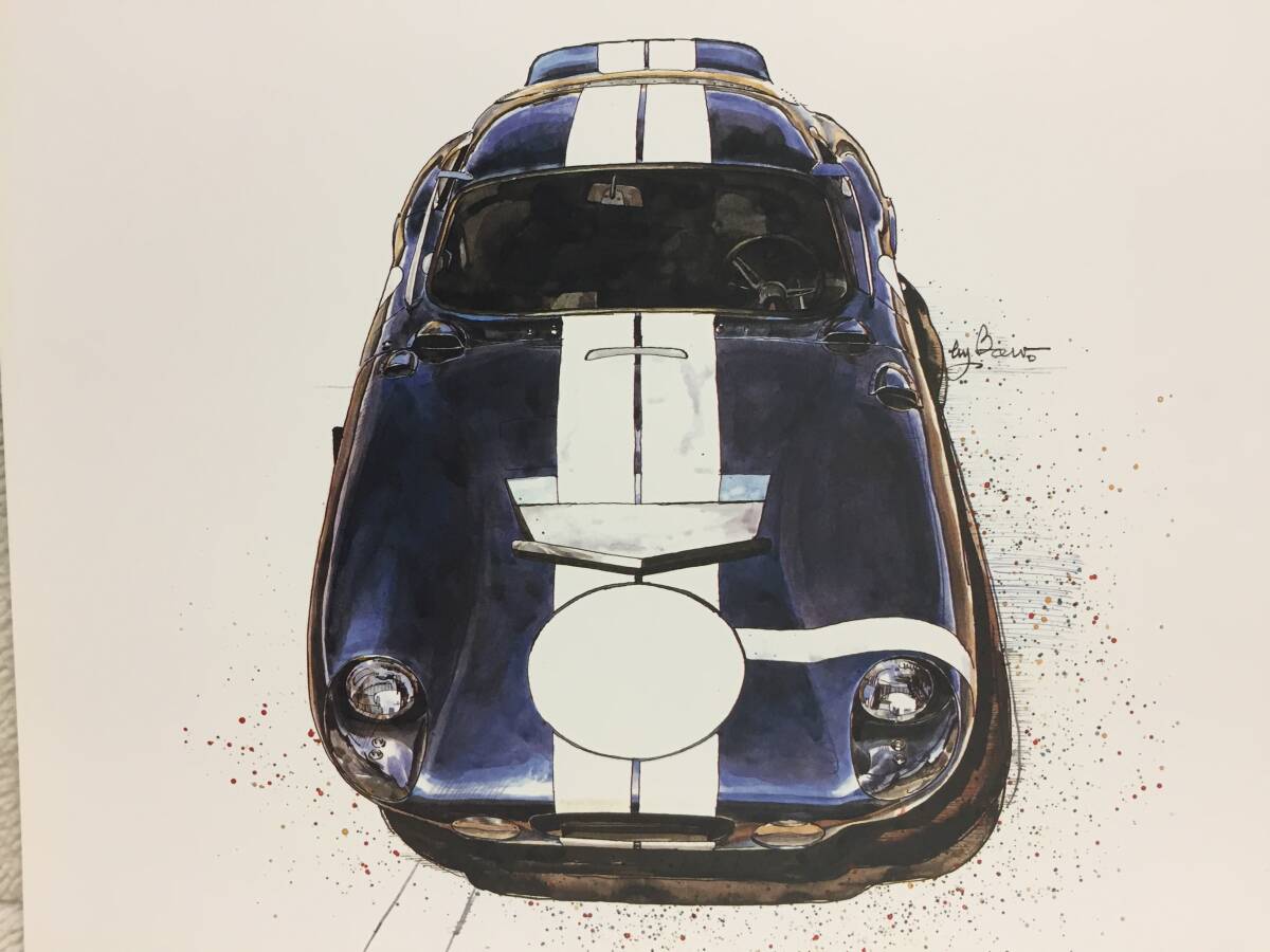 【正規品 絶版】Bowイラスト シェルビー コブラ デイトナクーペ カーマガジン 66 Shelby Cobra Daytona Coupe クラシックカー 旧車 絵の画像1