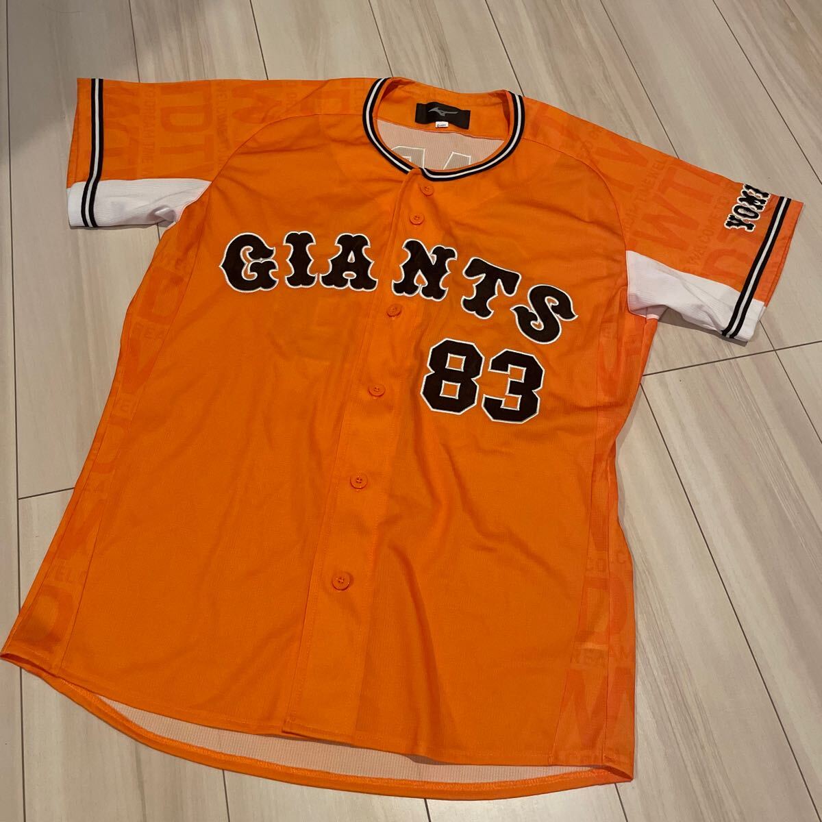 読売ジャイアンツ 巨人 応援 ユニフォーム 半袖 Tシャツ MIZUNO 原 ジャイアンツ GIANTS 83美品 Hの画像1