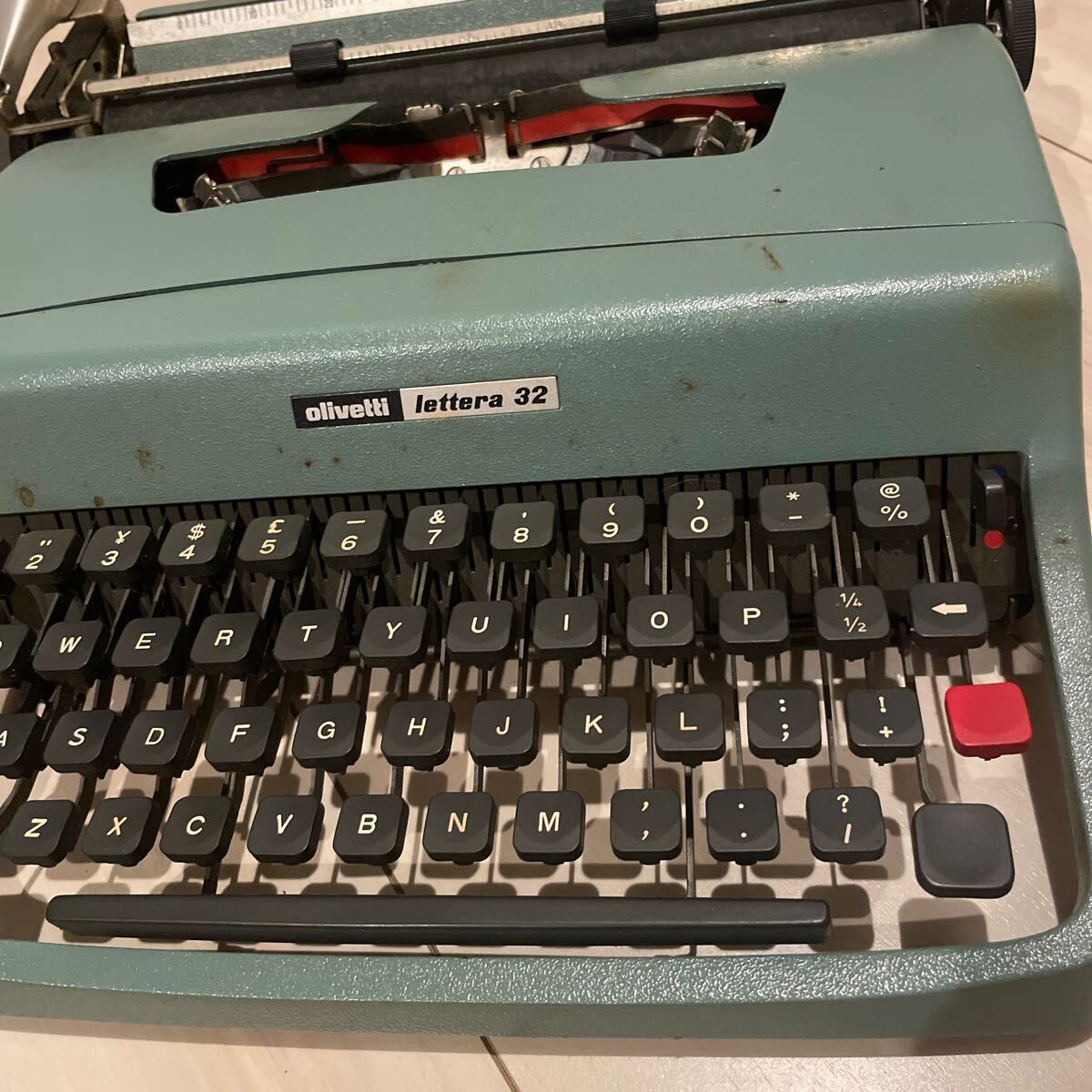  typewriter olivettiolibeti antique lettera 32 Showa Retro retro Lettera Vintage case attaching H