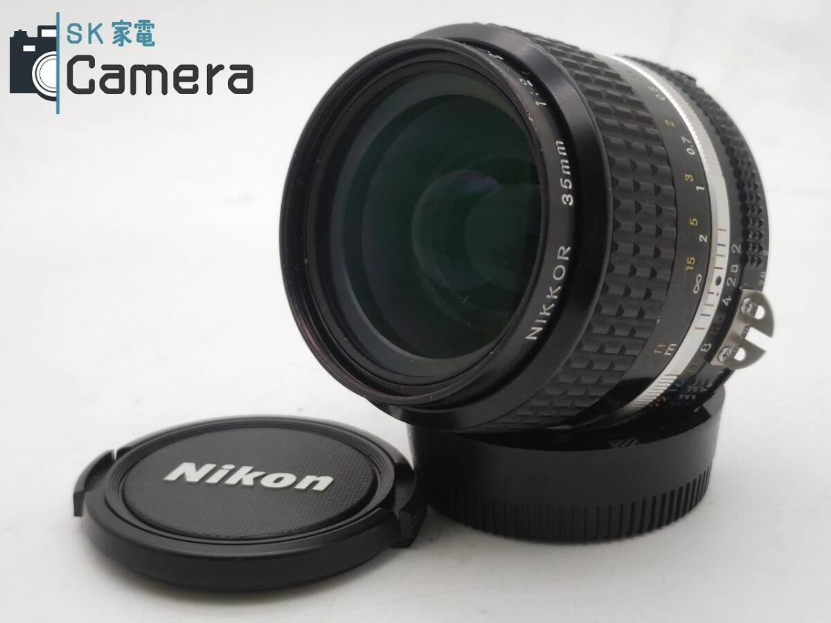 Nikon NIKKOR 35ｍｍ F2 Ai-s 2024年3月清掃 ニコン キャップ付き_画像1