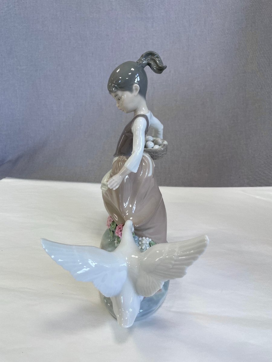 ［道］LLADRO リヤドロ 『アヒルの逆襲』アヒルと少女 フィギュリン 陶器人形 #1288_画像5