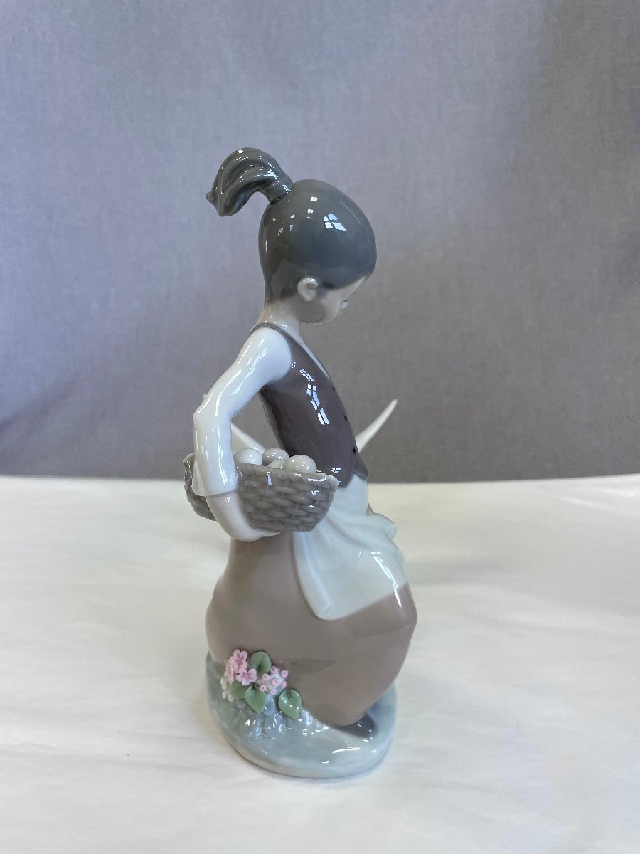 ［道］LLADRO リヤドロ 『アヒルの逆襲』アヒルと少女 フィギュリン 陶器人形 #1288_画像6