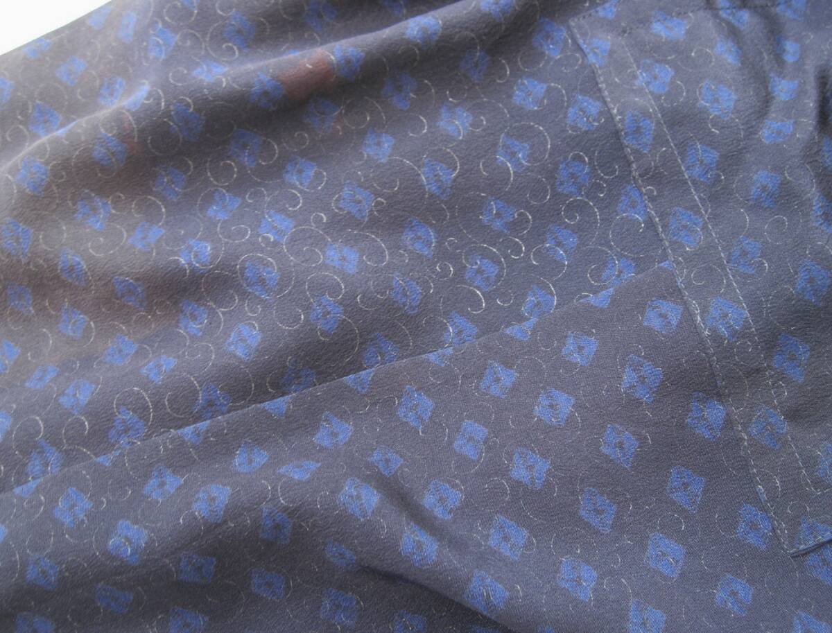 布乃言葉*ワイドパンツ”絹錦紗の柔らかな小紋から~L～XXL（着物リメイク）絹シルク製の画像6