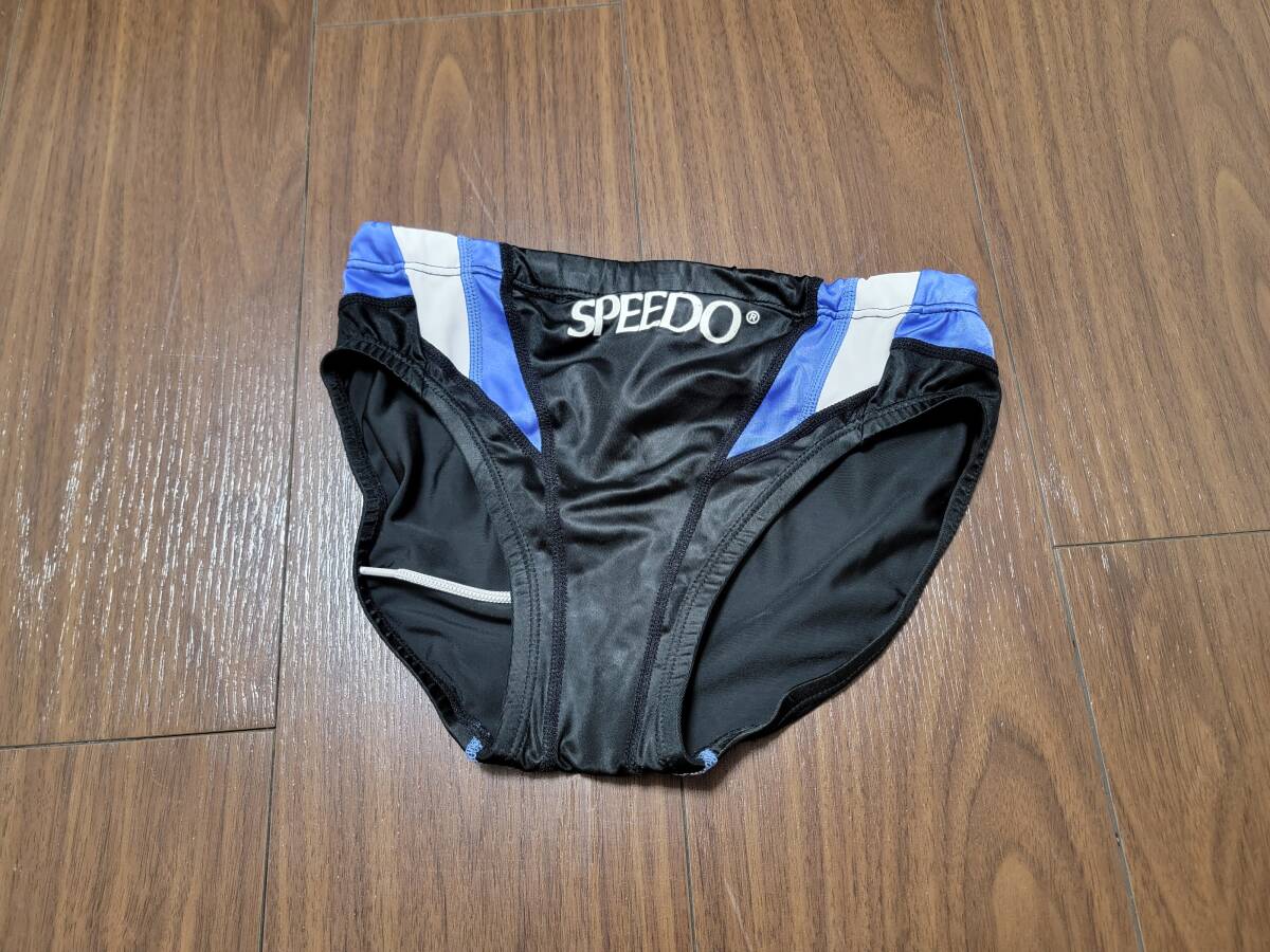 SPEEDO スピード メンズ 競泳用水着 競パン Vパンツ 競パン ブラックｘブルー Lサイズの画像1