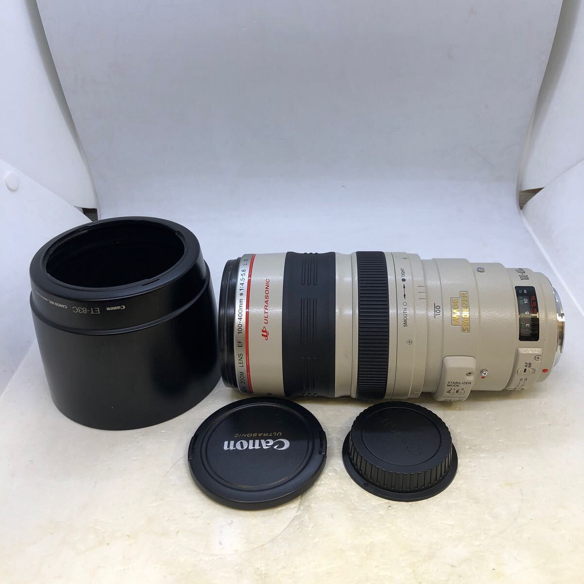 1円～Canon キャノン EF100‐400ｍｍ ZOOM LENS ULTRASONIC 1:4.5-5.6 望遠ズームレンズ 動作品 現状渡しの画像1