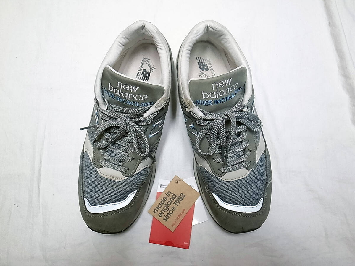 ニューバランス イギリス製 M1500BSG NEW BALANCE M1500BSG Made in ENGLAND  メッシュ×ヌバック本革 中古 箱付 1円の画像4