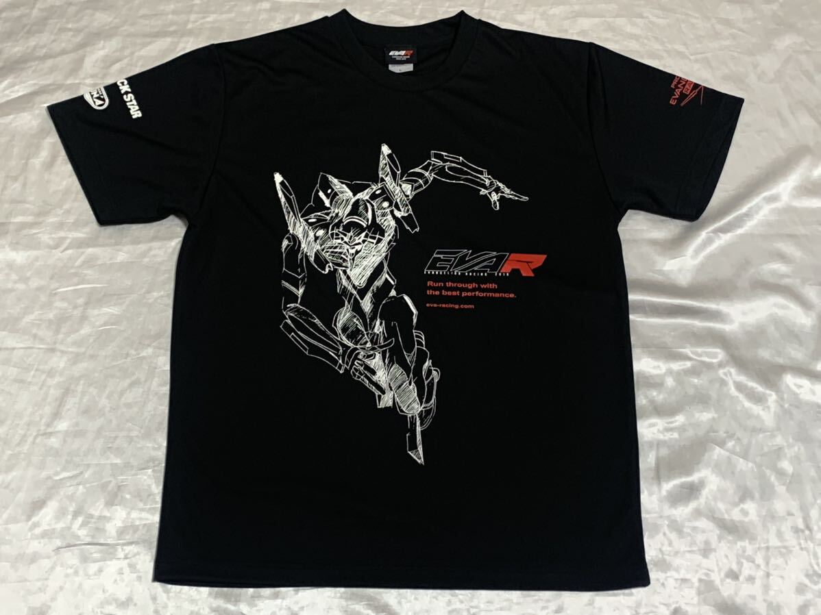 【送料無料 値下げ交渉歓迎】エヴァレーシングEVARACING公式 鈴鹿8耐限定 半袖Tシャツ L ブラック 激レア入手困難 古着自動車アニメ劇場版の画像1