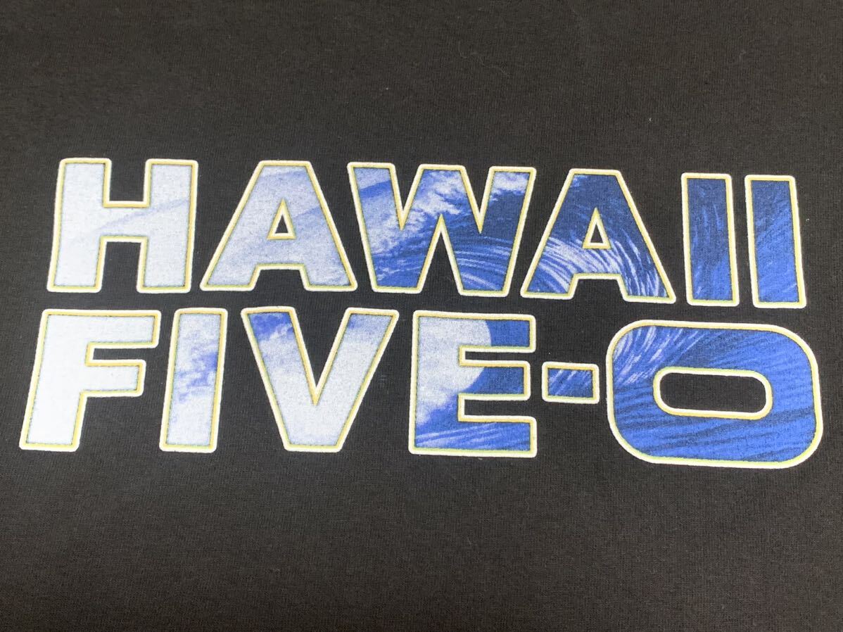 【送料無料 値下げ交渉歓迎】HAWAII FIVE-0ハワイファイブオー 半袖Tシャツ USA Lサイズ ブラック 古着黒ポリスアメリカ警察ドラマグッズLE_画像4