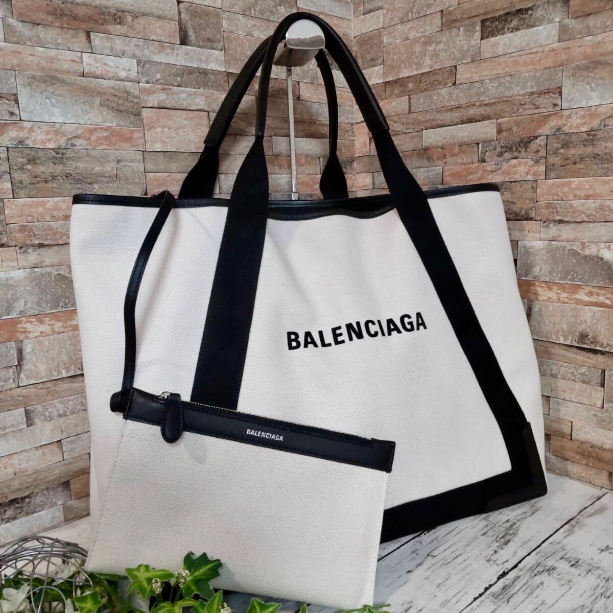 1 иен [ почти не использовался! действующий Logo ]BALENCIAGA Balenciaga бегемот s большая сумка Large кожа сумка имеется 1 старт 