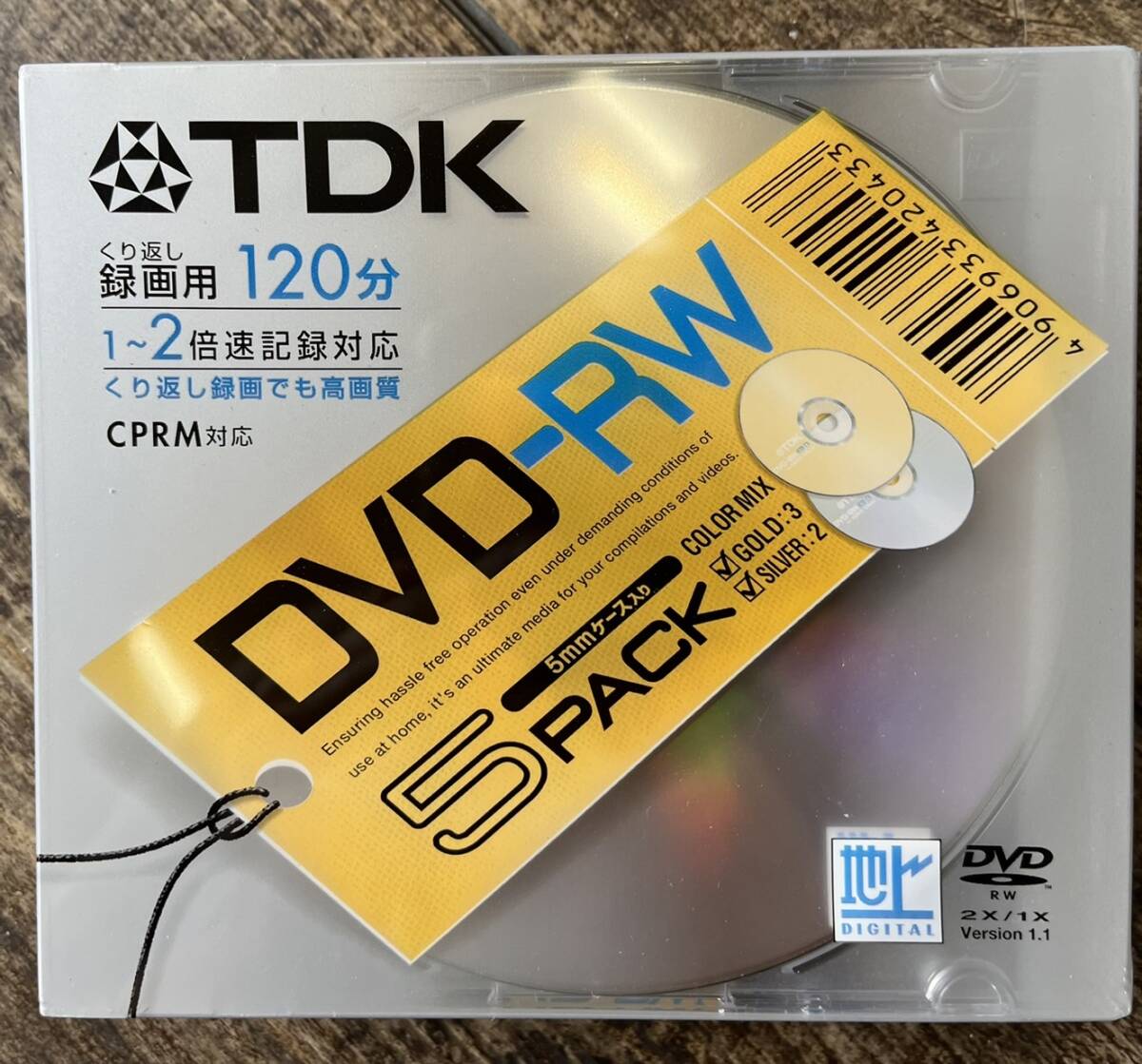 [1 иен старт ]TDK DVD-RW120GDX5U DVD-RW регистрация для Gold этикетка диск 5 листов упаковка DVD-RW120GDX5U⑤