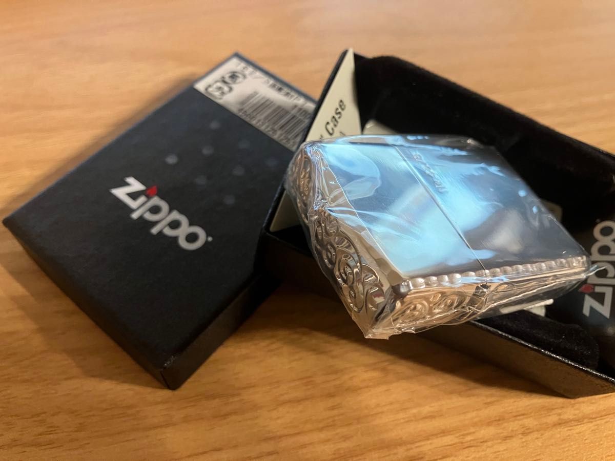 在庫限り! ZIPPO アーマー ジッポー ライター 正規品 プラチナ 3面彫刻 アラベスク シリアルナンバー入り オイルライター