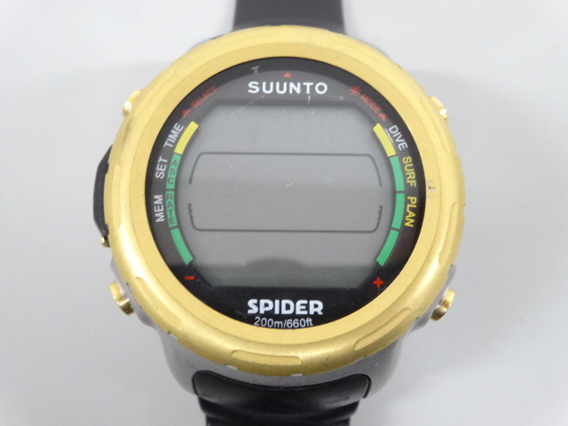 ジャンク 2点セット まとめて SUUNTO スント SPIDER スパイダー ダイビングコンピューター 20ATM 200m / 660ft デジタル 腕時計 ダイバーの画像2