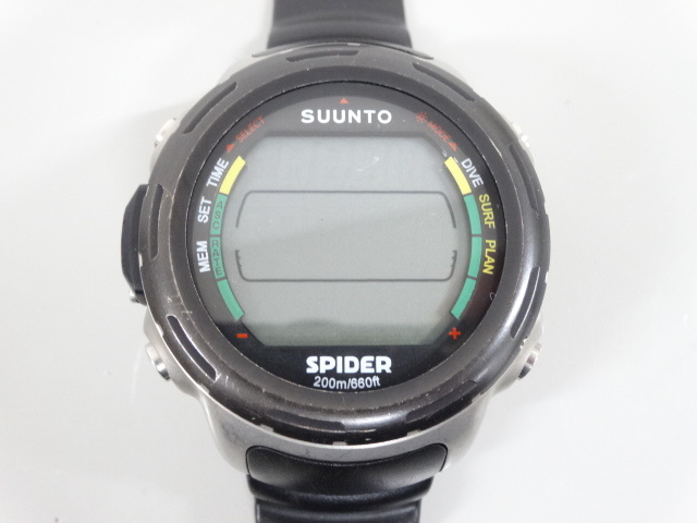 ジャンク 2点セット まとめて SUUNTO スント SPIDER スパイダー ダイビングコンピューター 20ATM 200m / 660ft デジタル 腕時計 ダイバーの画像3