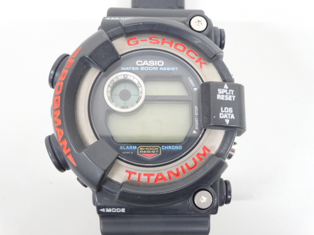 ジャンク CASIO カシオ G-SHOCK Gショック FROGMAN フロッグマン DW-8200 チタニウム メンズ デジタル クオーツ 腕時計_画像1