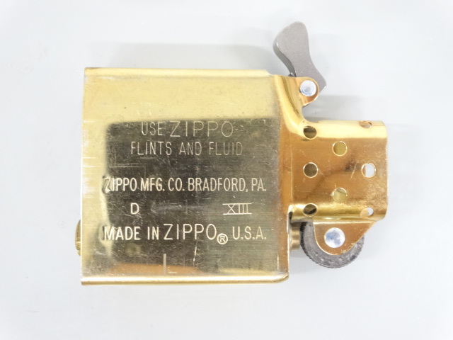 新品 未使用品 1997年製 ZIPPO ジッポ HOPE ホープ アロー 立体 メタル貼り 古美加工 ゴールド 金 オイル ライター USA_画像7